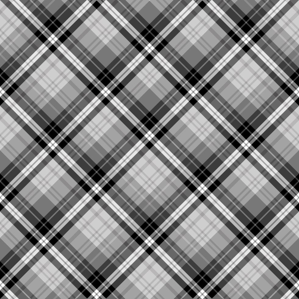 Seamless pattern in wonderful black, gray and white colors for plaid, fabric, textile, clothes, tablecloth and other things. Vector image. 2