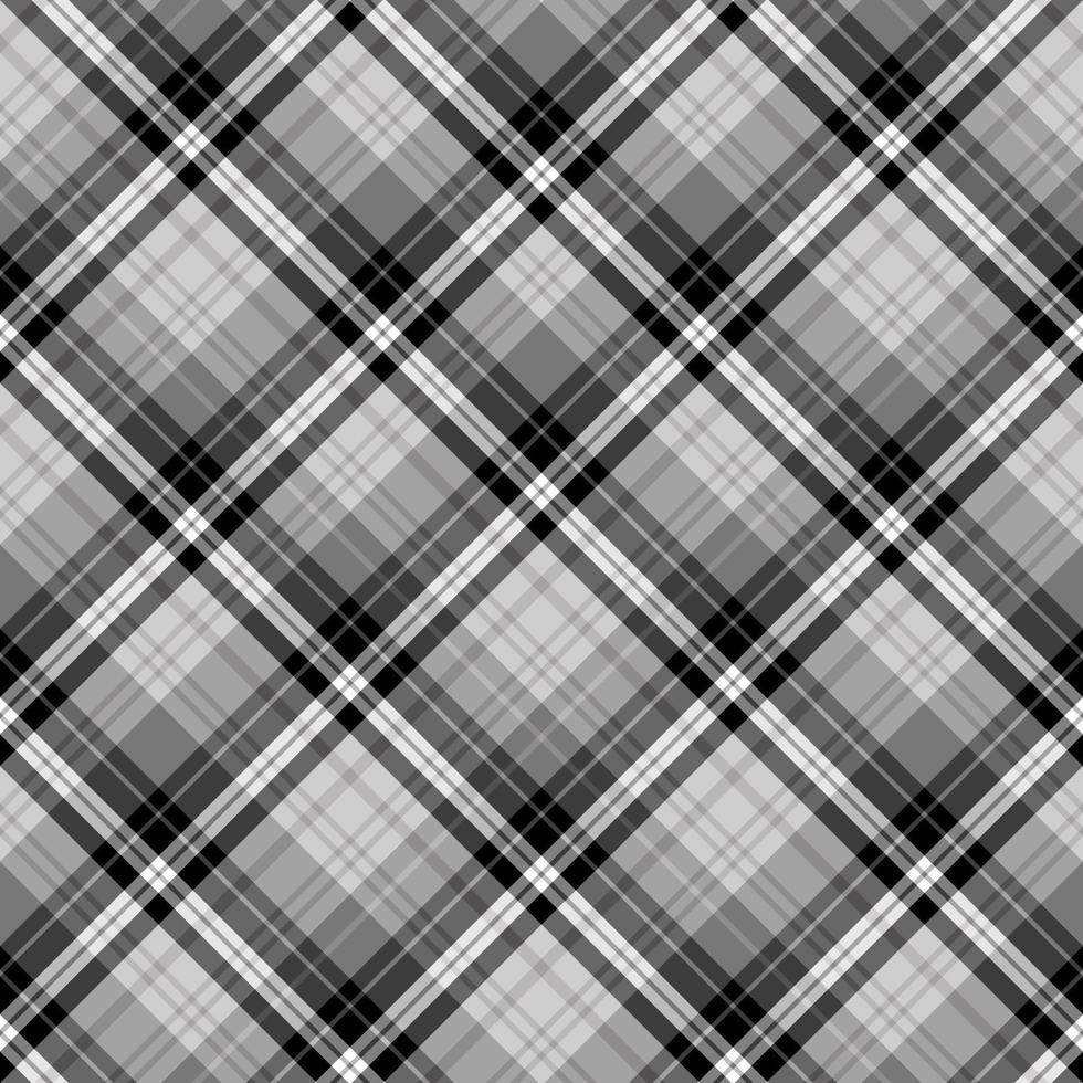 Seamless pattern in wonderful black, gray and white colors for plaid, fabric, textile, clothes, tablecloth and other things. Vector image. 2