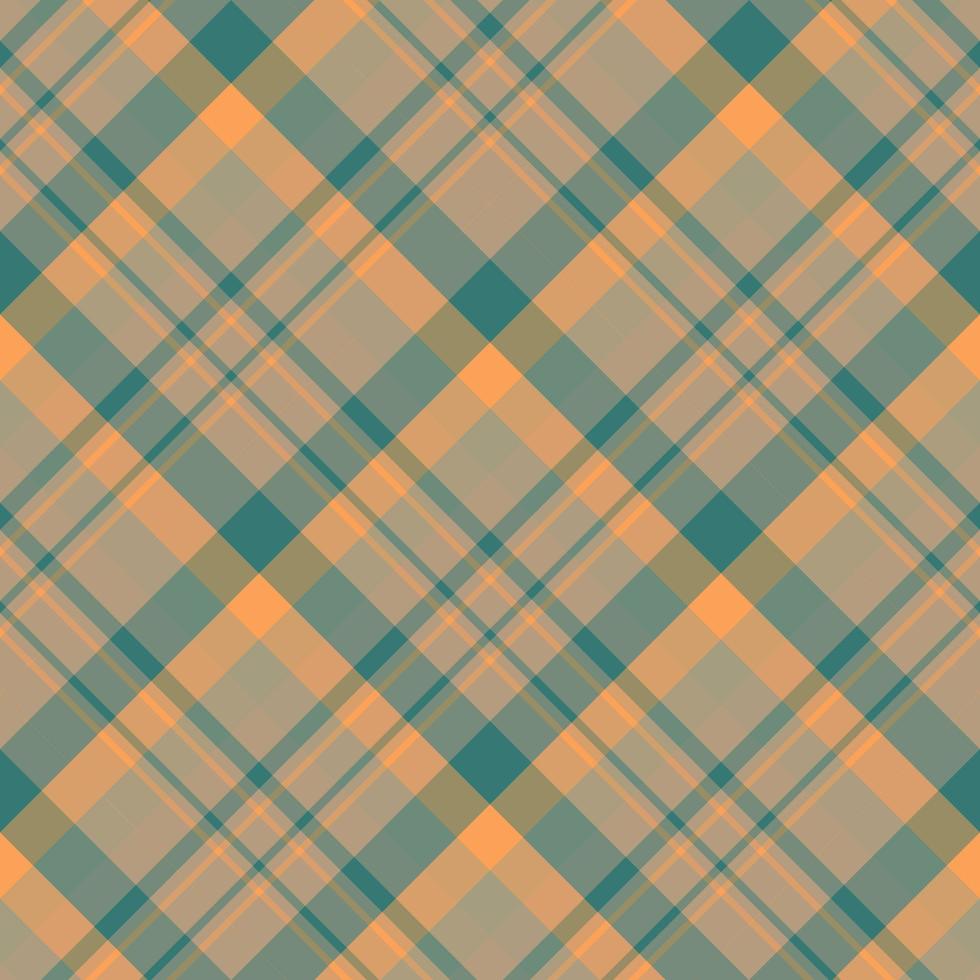 Seamless pattern in simple orange, beige and water green colors for plaid, fabric, textile, clothes, tablecloth and other things. Vector image. 2