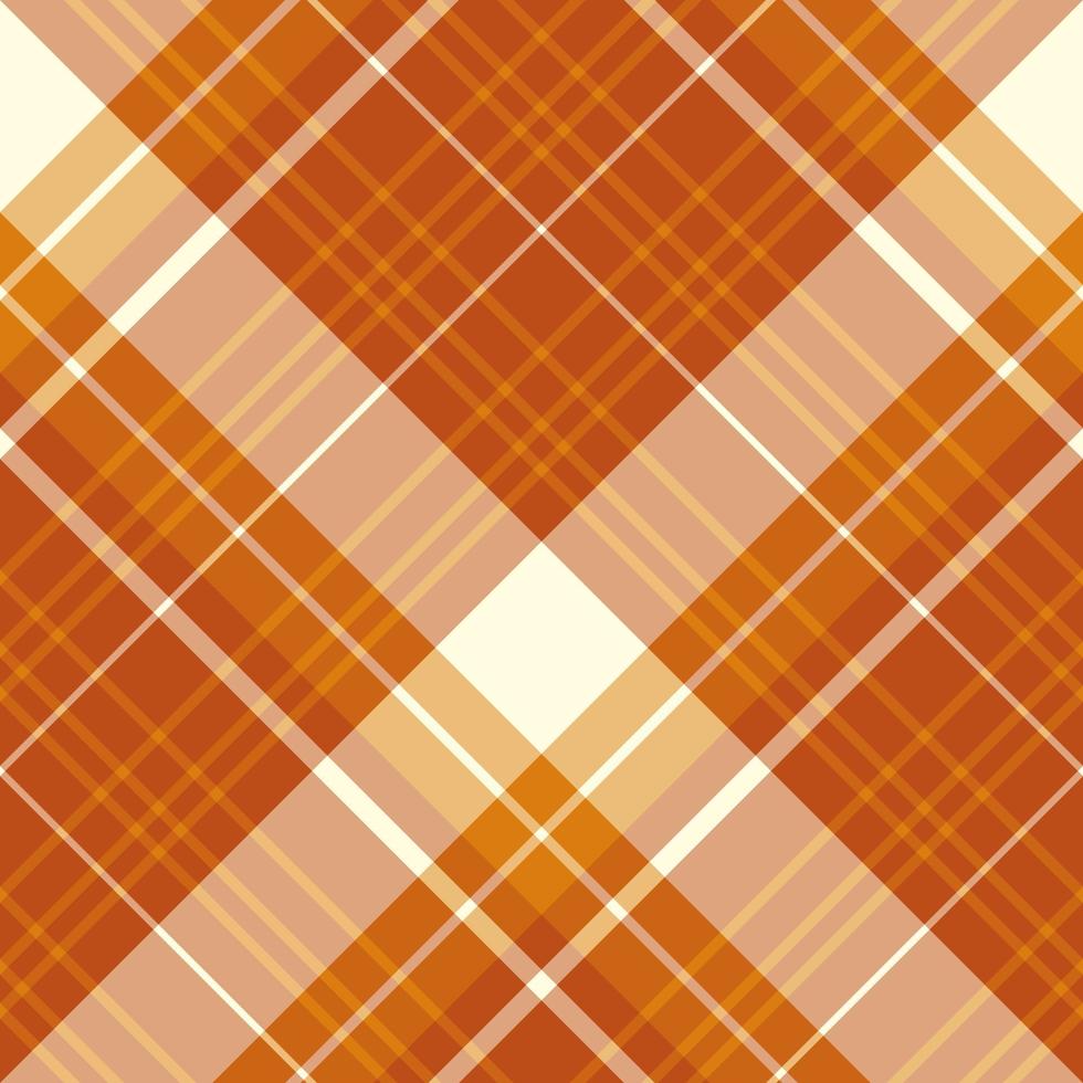 Seamless pattern in light and dark orange colors for plaid, fabric, textile, clothes, tablecloth and other things. Vector image. 2