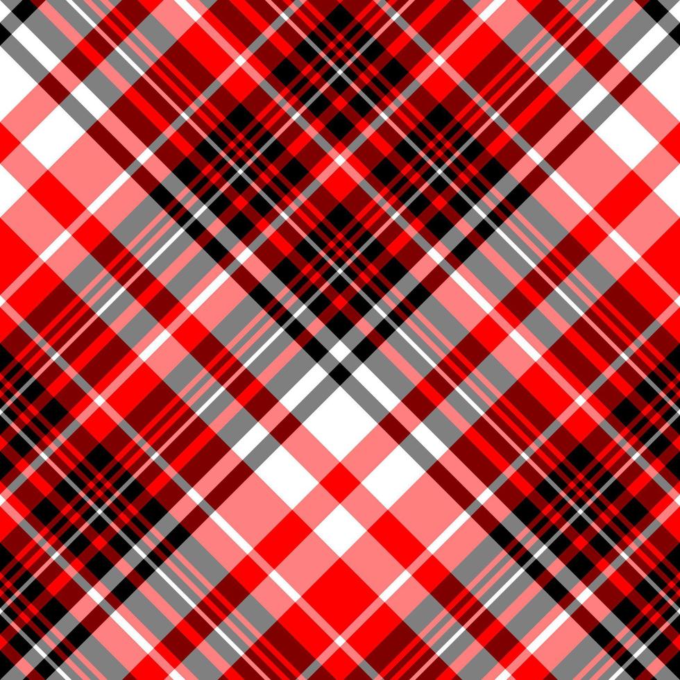 Seamless pattern in wonderful black, red and white colors for plaid, fabric, textile, clothes, tablecloth and other things. Vector image. 2