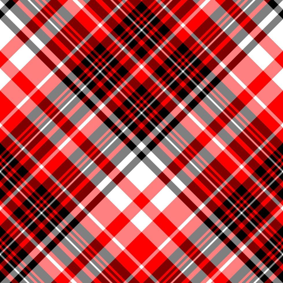 Seamless pattern in wonderful black, red and white colors for plaid, fabric, textile, clothes, tablecloth and other things. Vector image. 2