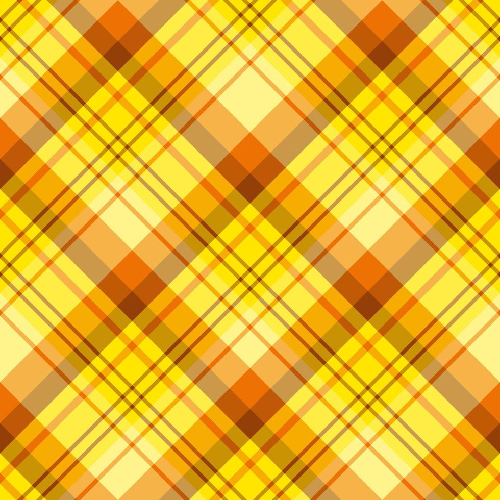 Seamless pattern in wonderful bright yellow and orange colors for plaid, fabric, textile, clothes, tablecloth and other things. Vector image. 2