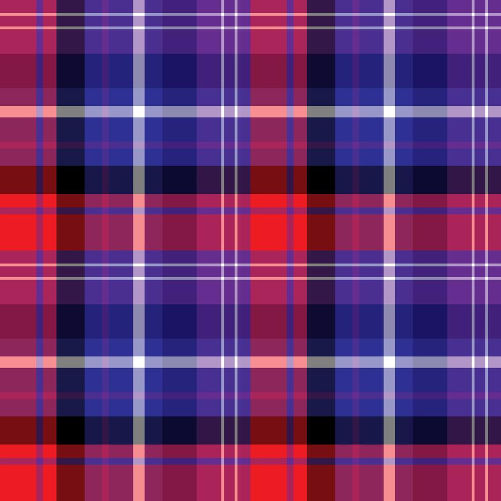 Seamless pattern in wonderful red, dark blue, violet and white colors for plaid, fabric, textile, clothes, tablecloth and other things. Vector image.