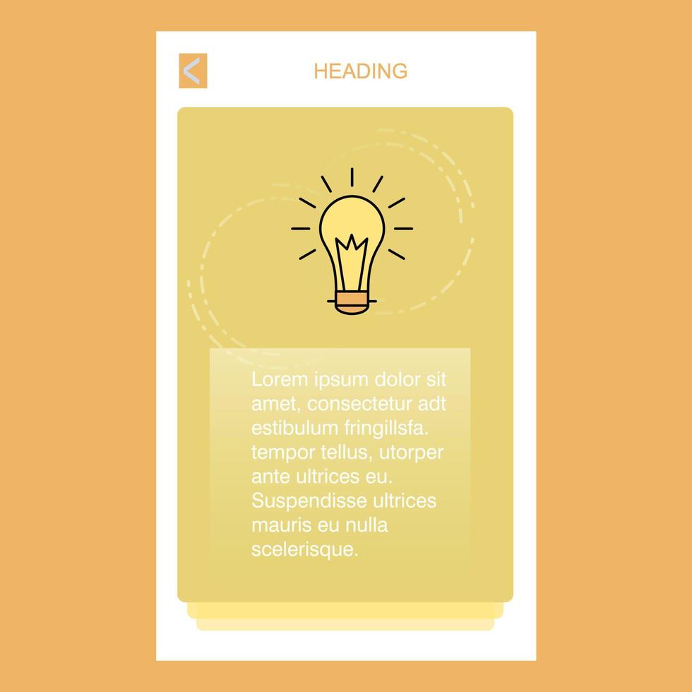 Bulb mobile vertical banner design design Vector