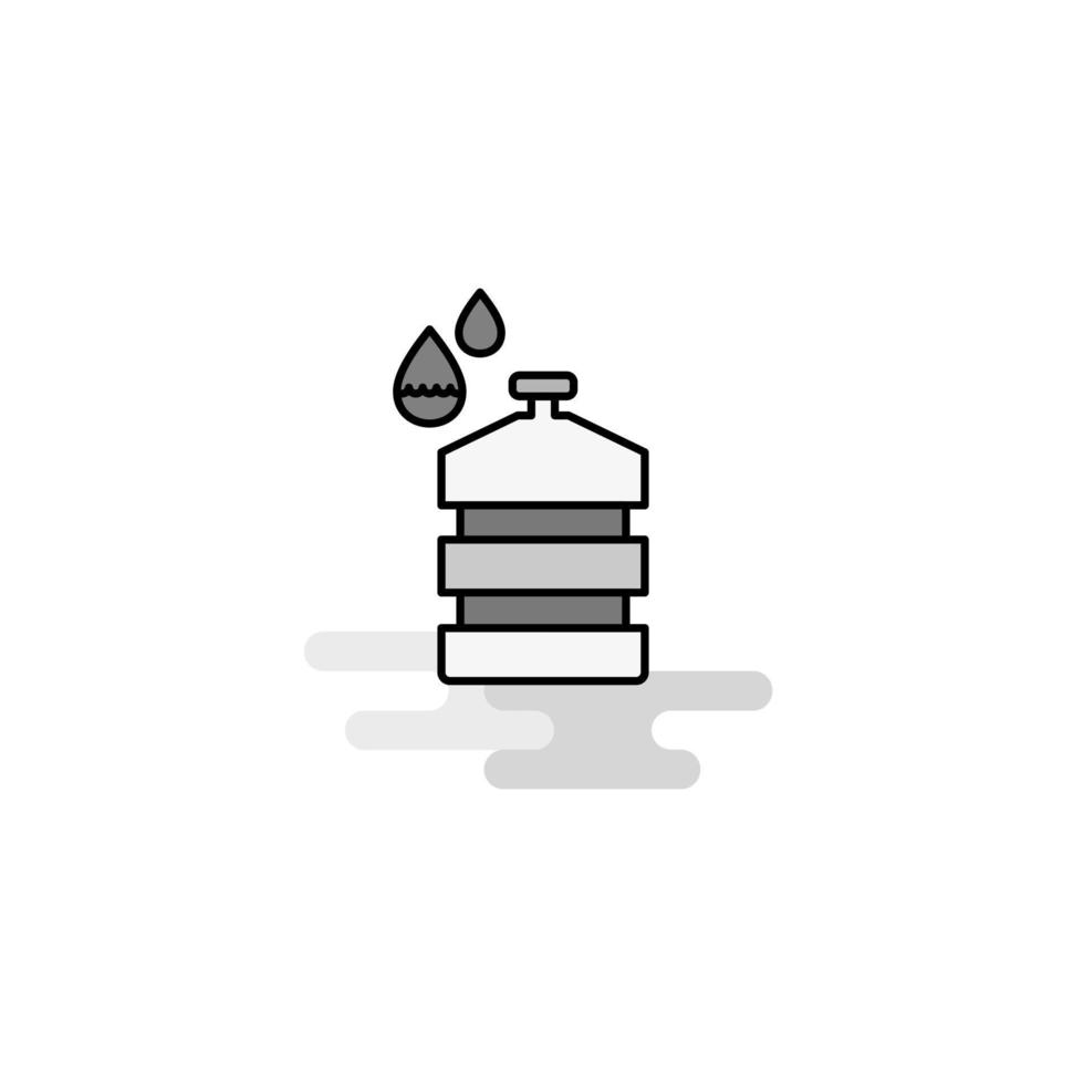 Water sports bottle Web Icon Flat Line Filled Gray Icon Vector