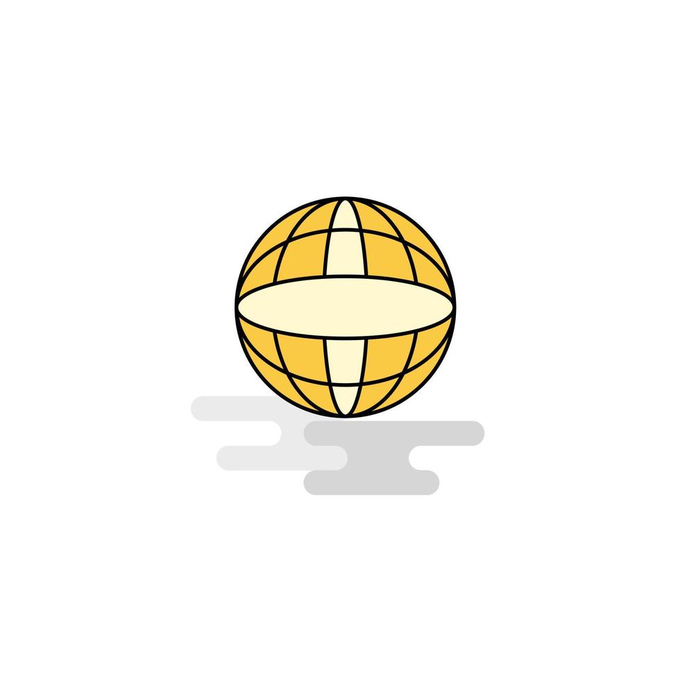 Flat Globe Icon Vector