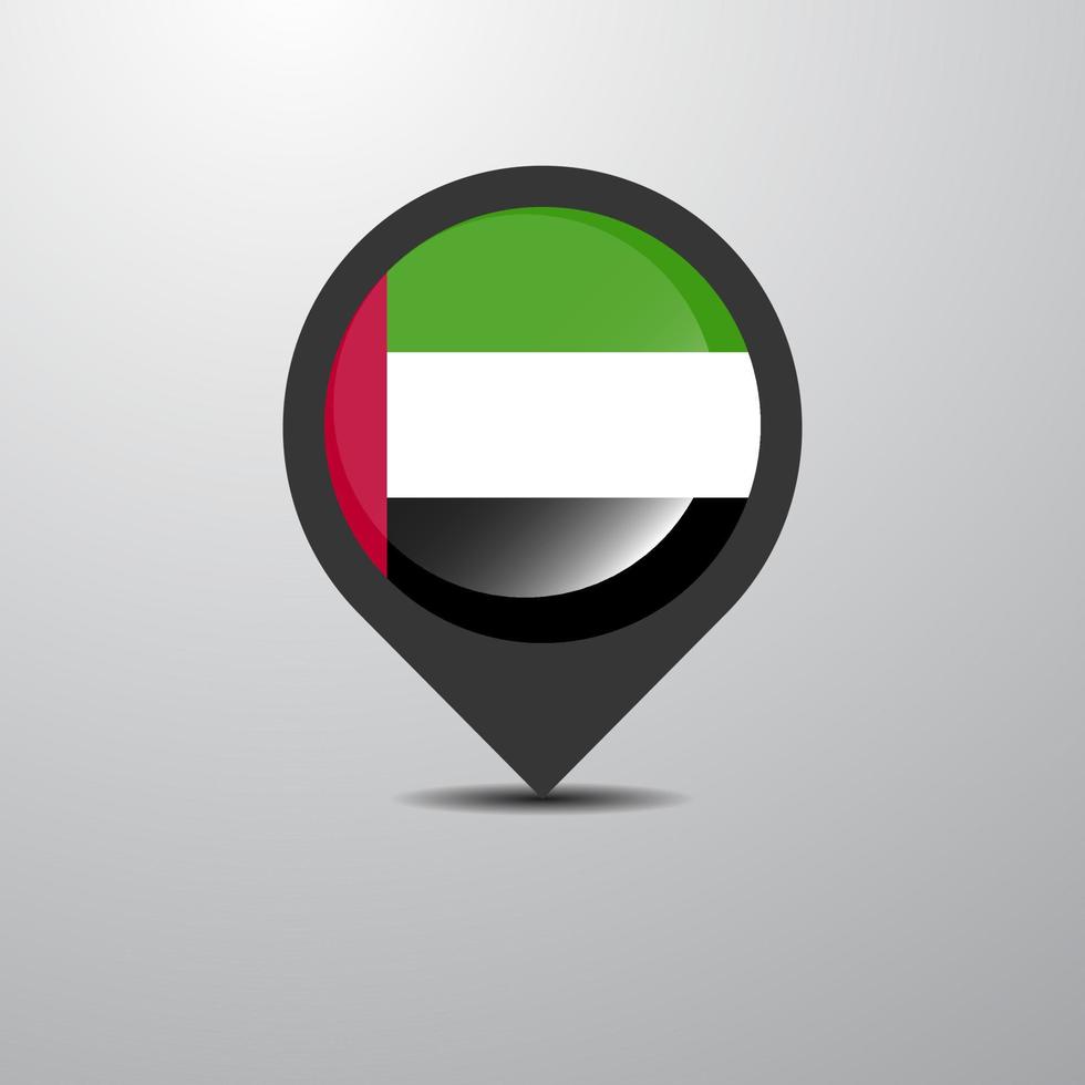 UAE Map Pin vector