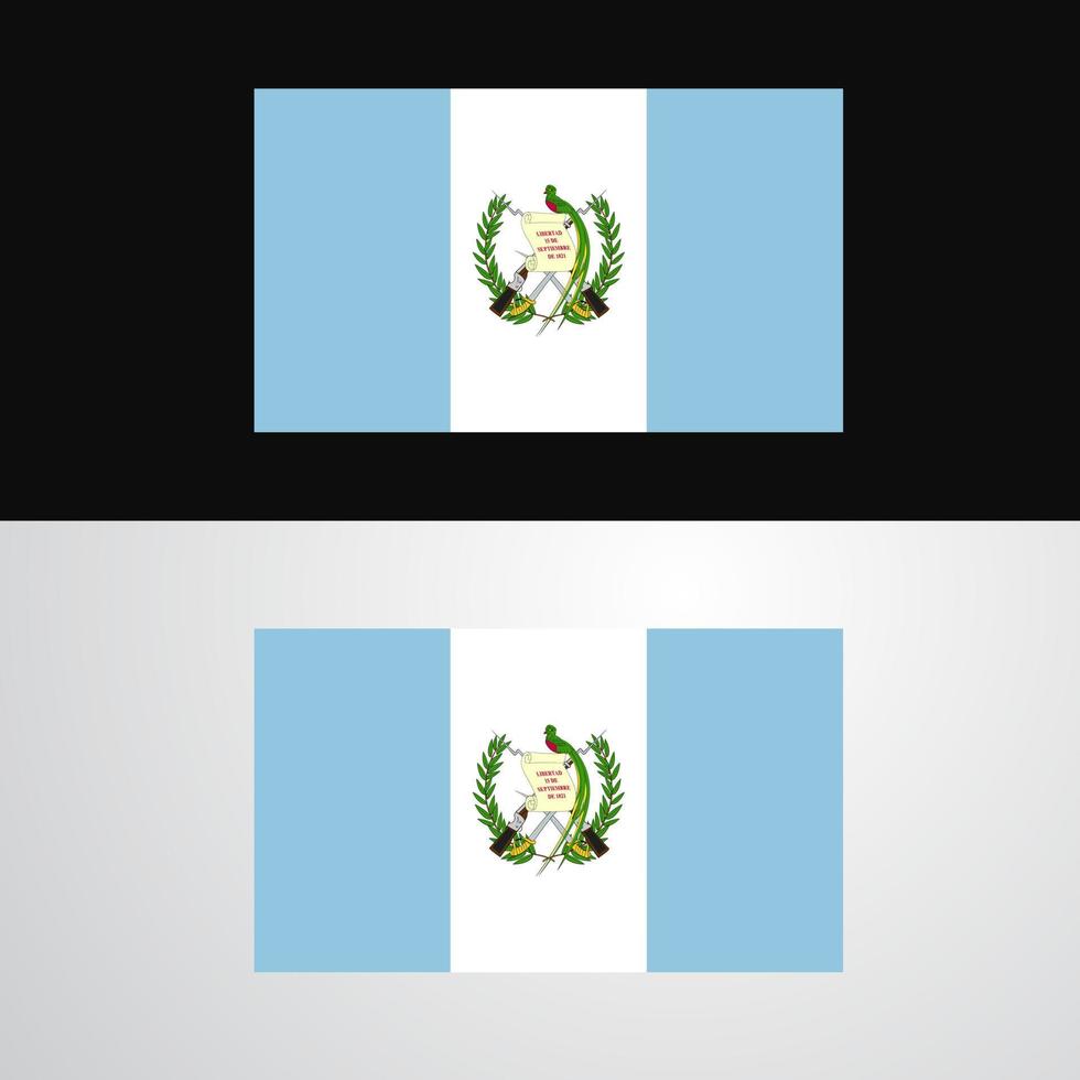 diseño de banner de bandera de guatemala vector