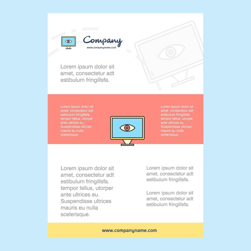 Template layout for Eye comany profile annual report presentations leaflet Brochure Vector Background