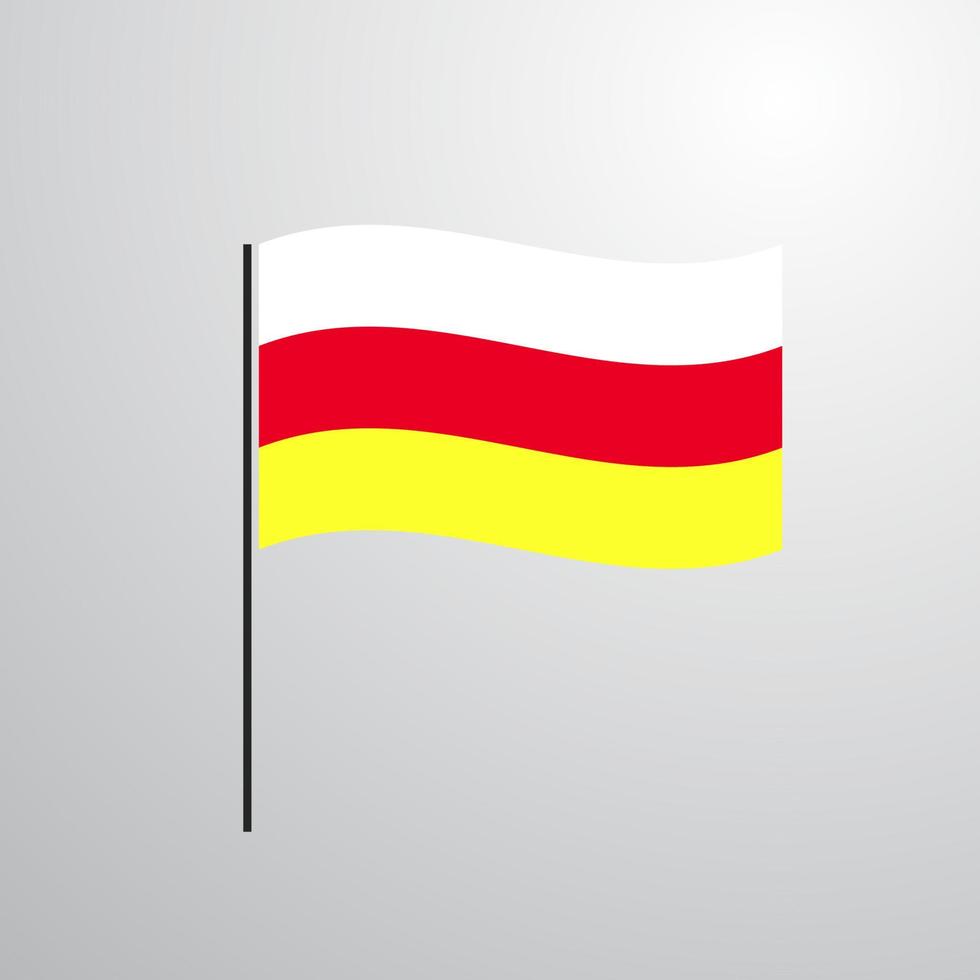 North Ossetia waving Flag vector
