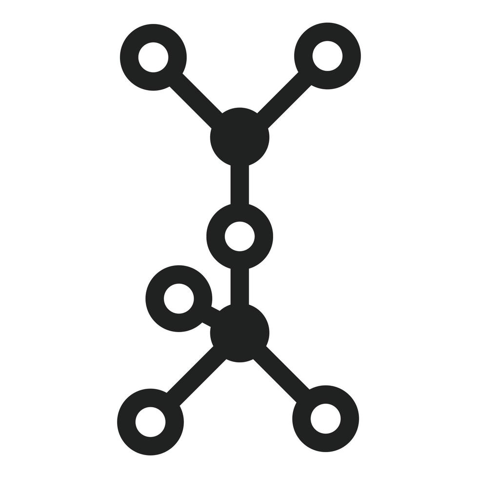 Chemical molecule icon, simple style vector
