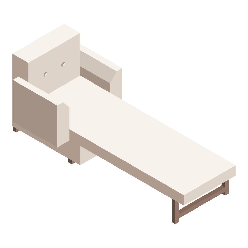 icono de sillón abierto, estilo isométrico vector