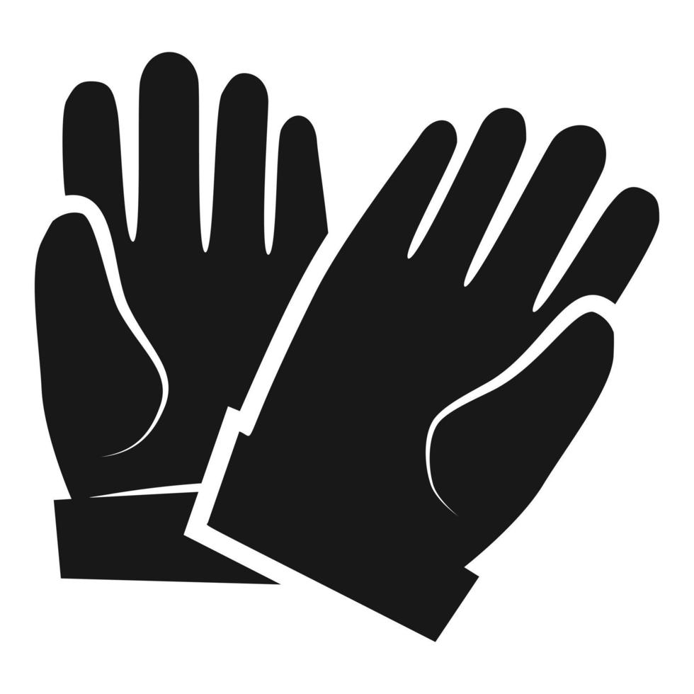 icono de guantes de esquí de invierno, estilo simple vector