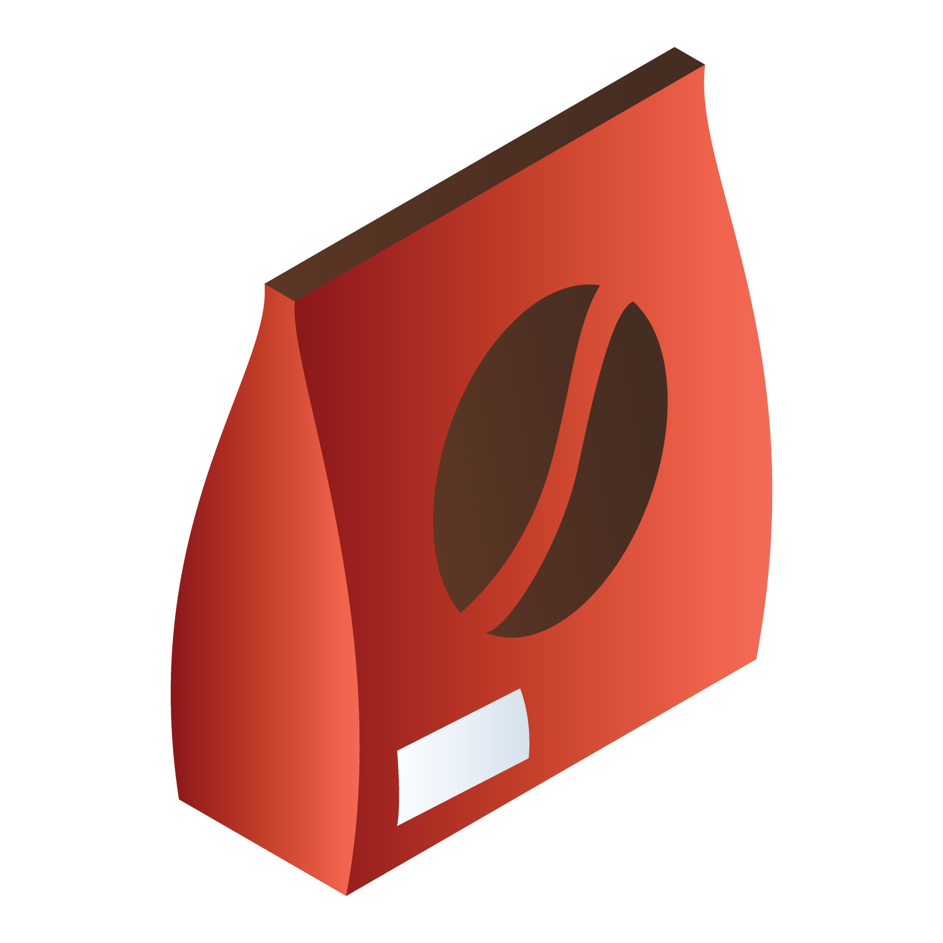 Red coffee bean box icon, isometric style 14199380 Vector Art at Vecteezy