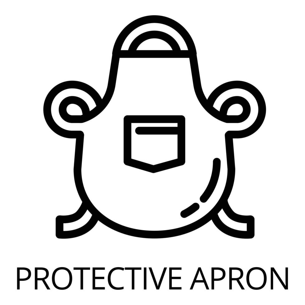 Welder protective apron icon, outline style vector