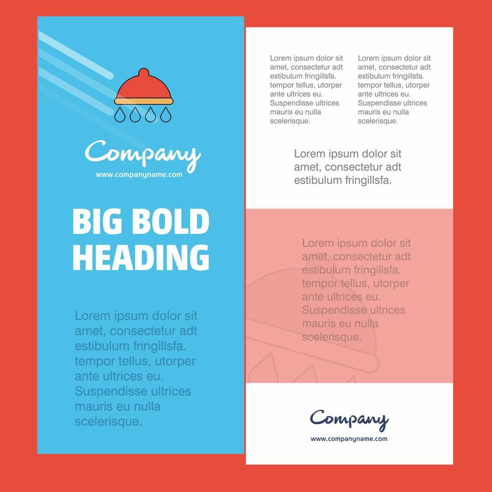Shower Business Company Poster Template with place for text and images