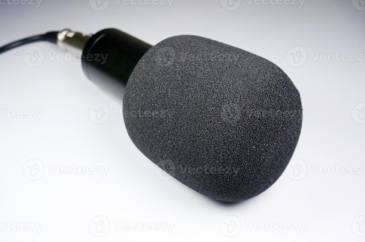 Foam for dynamic microphone isolated on white background. photo