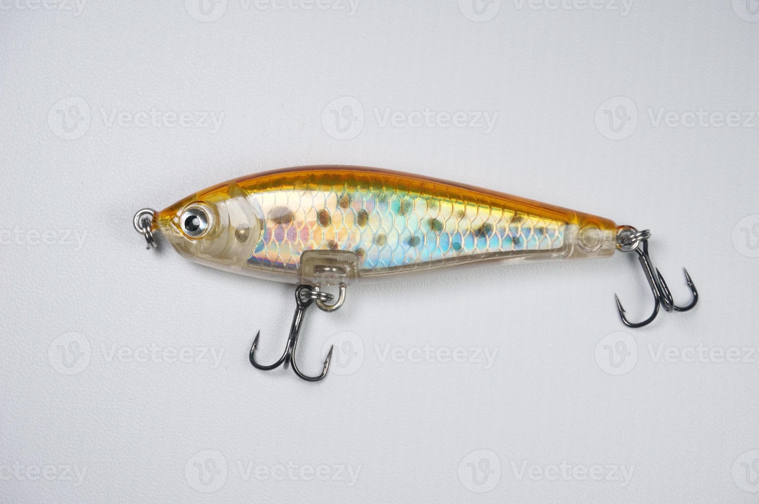 Plastic fishing lure on a white background, Lure floating 14199478