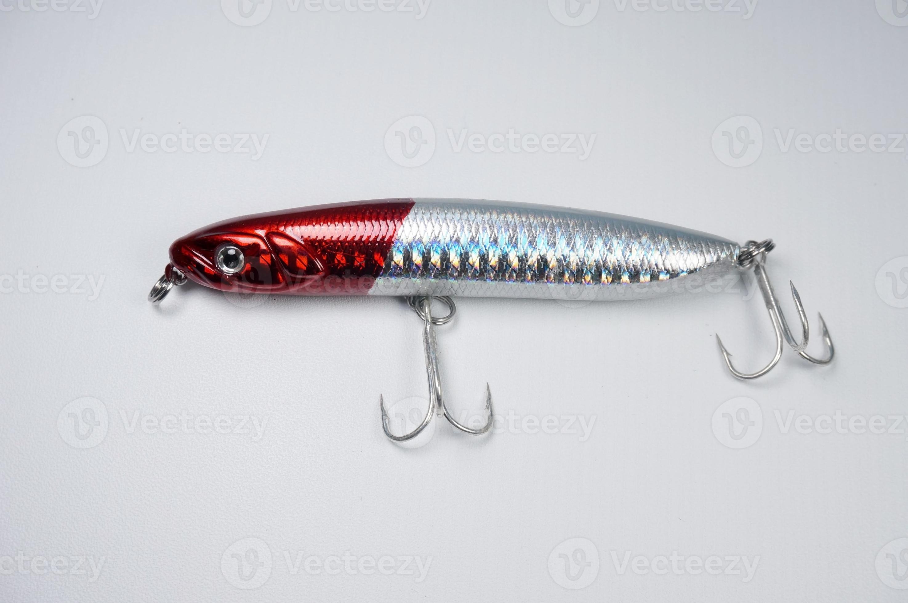 Plastic fishing lure on a white background, Lure floating 14199567 Stock  Photo at Vecteezy