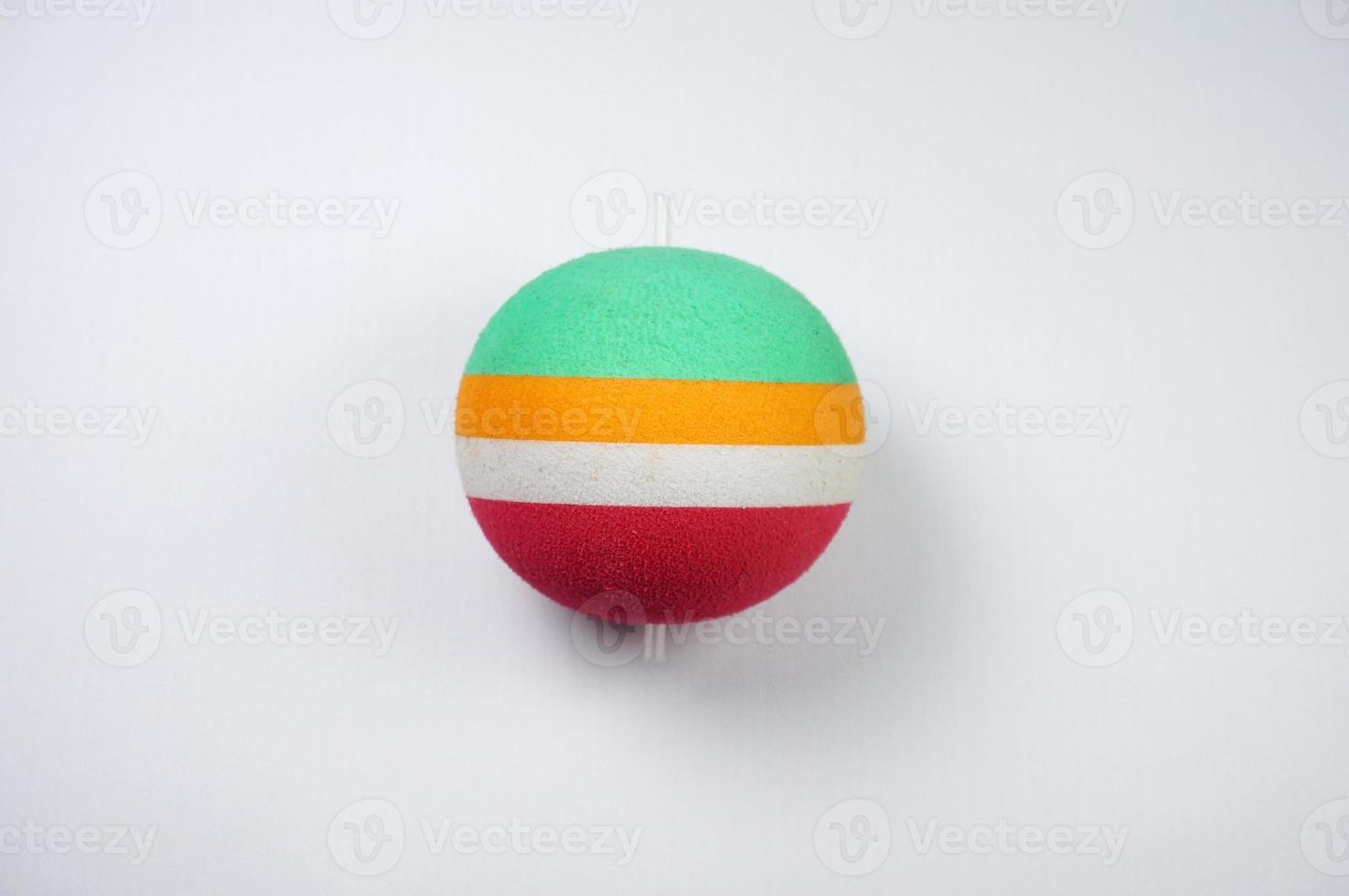 fishing float from foam on white background isolation photo