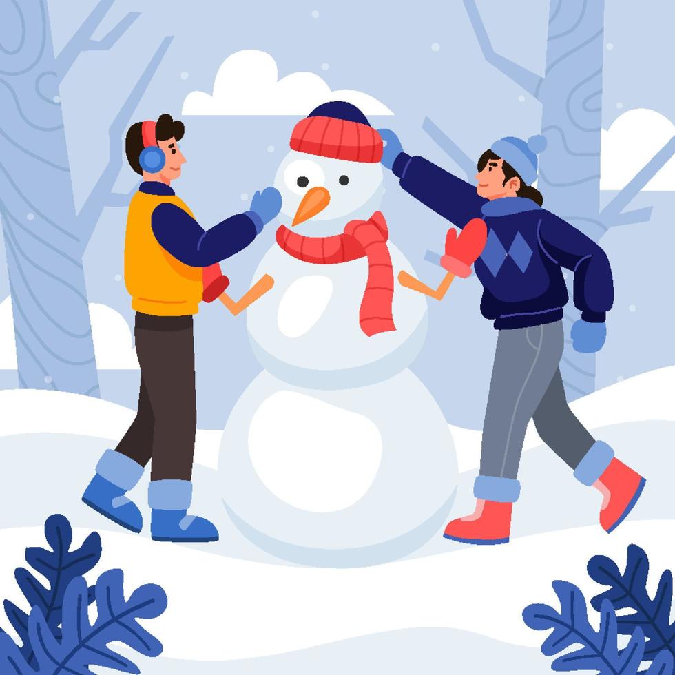 concepto de actividades al aire libre de invierno con pareja hacer un muñeco de nieve 14199811 Vector en Vecteezy concepto de actividades al aire libre de invierno con pareja hacer un muñeco de nieve 14199811 Vector en Vecteezy