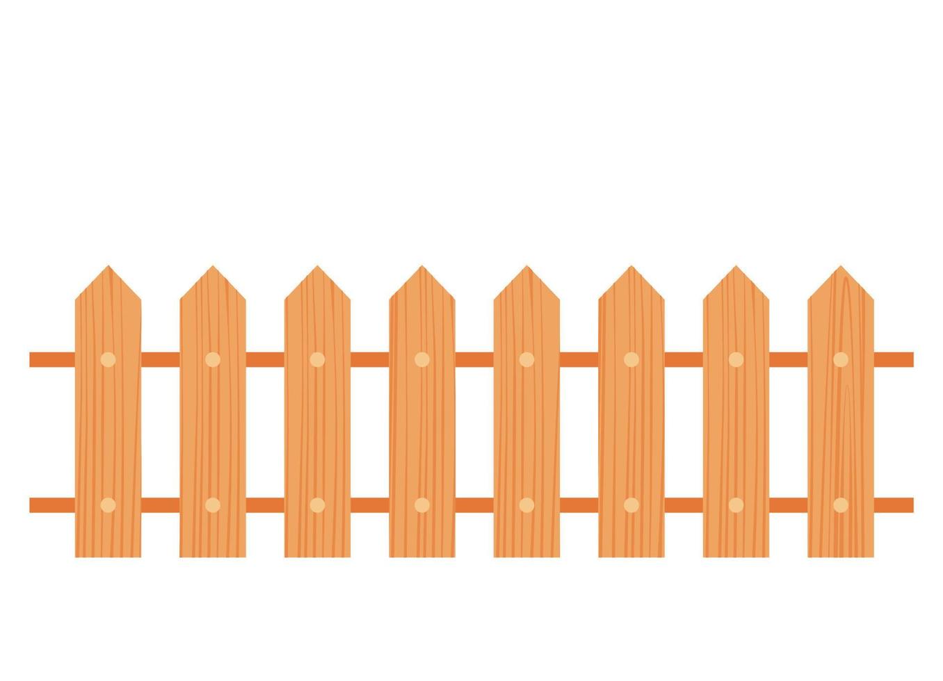 valla de madera aislada sobre fondo blanco con tablones paralelos viejos. ilustración vectorial vector