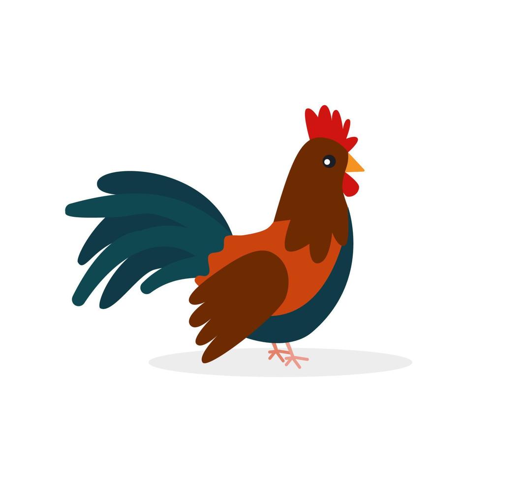 icono de gallo de granja. Caricatura de gallo de granja icono vectoriales para diseño web aislado sobre fondo blanco. vector