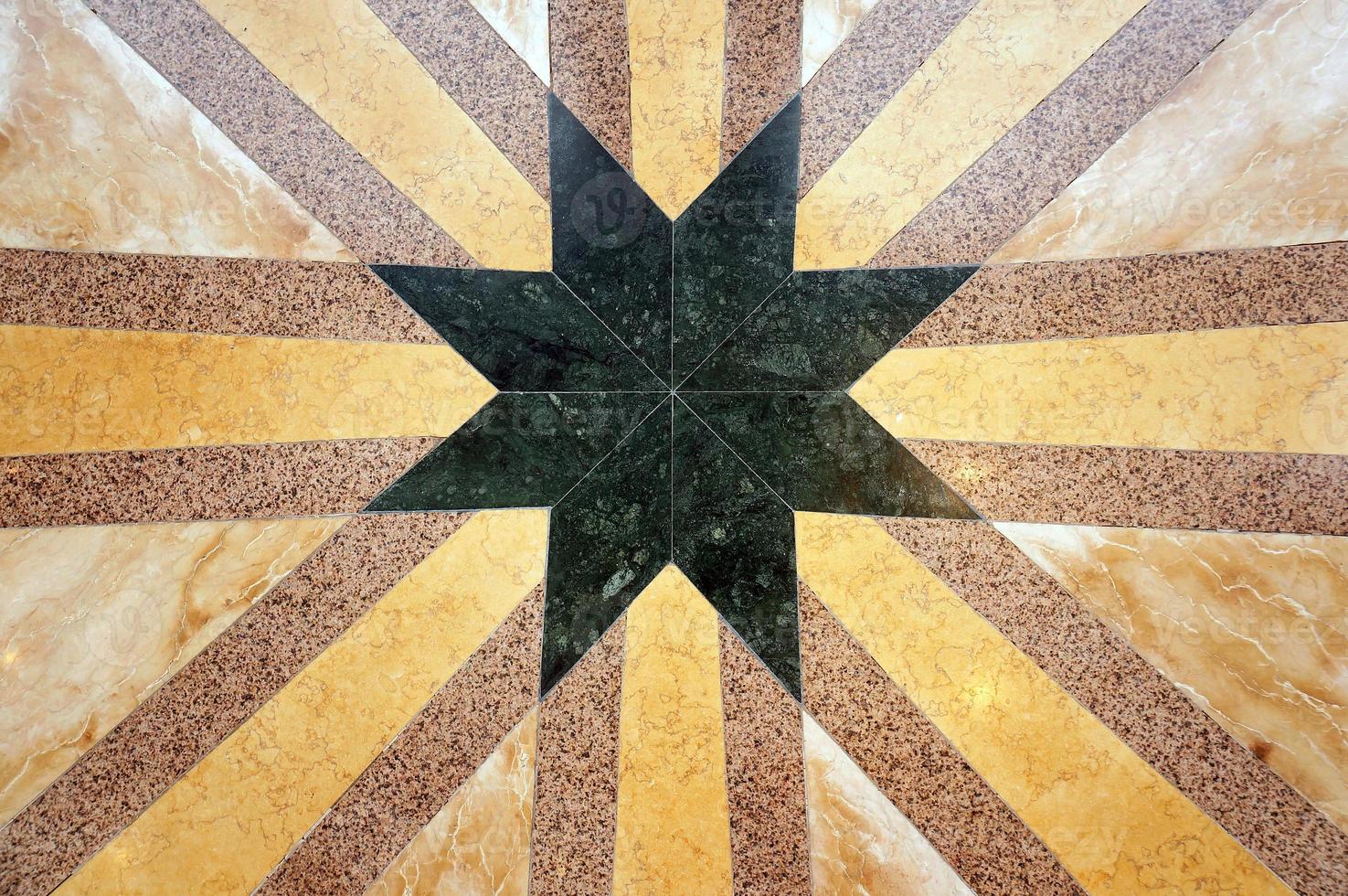 Islamic Ornament on floor mosque. photo