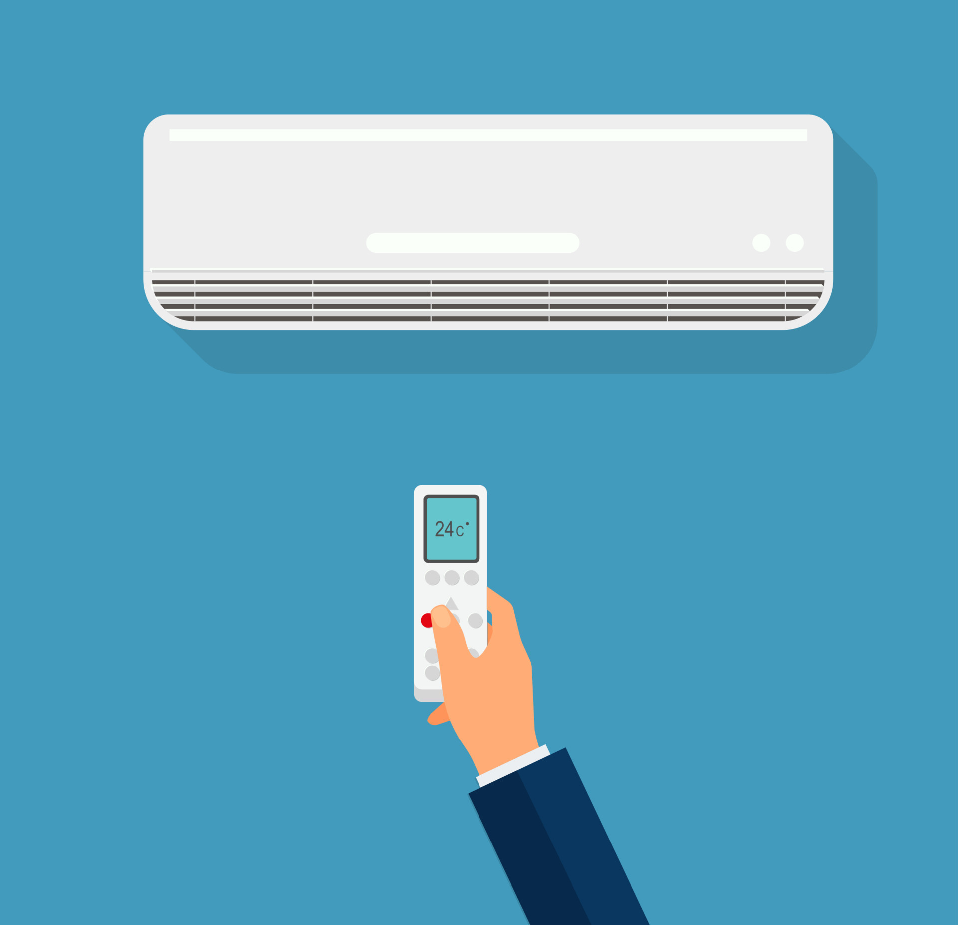 Air conditioner vector illustration isolated on background. Air