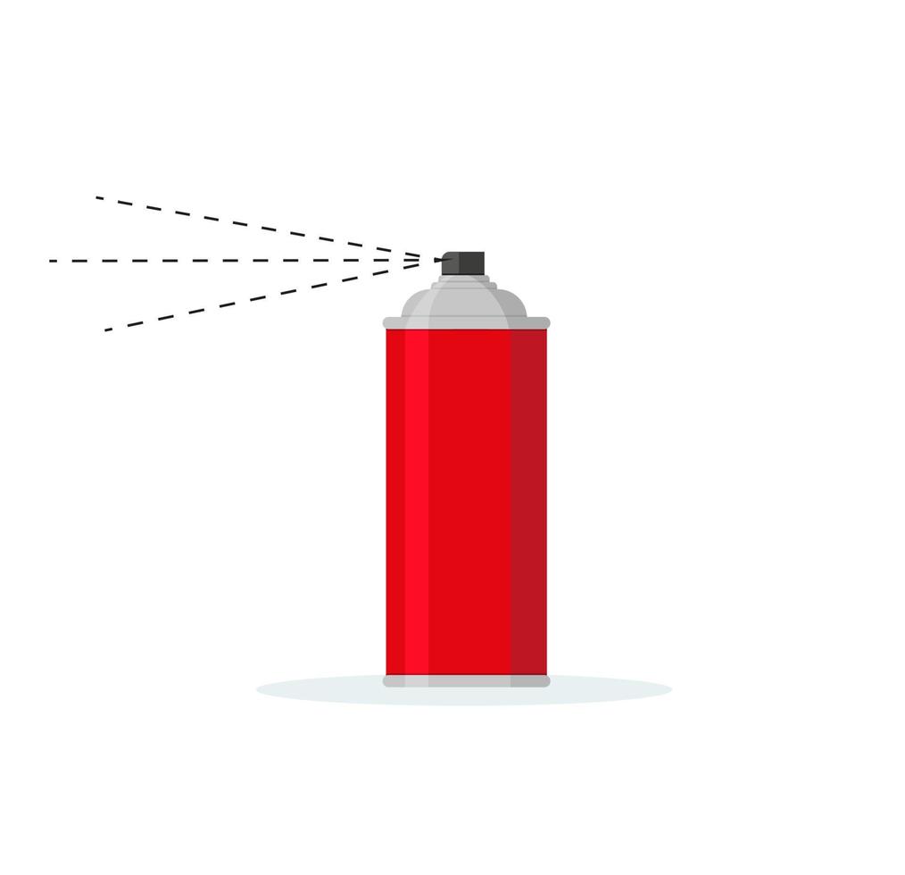 spray can isolated on white background. Vector illustration in a flat style.