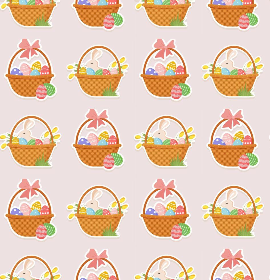 lindo patrón de pascua sin costuras. ilustración vectorial vector