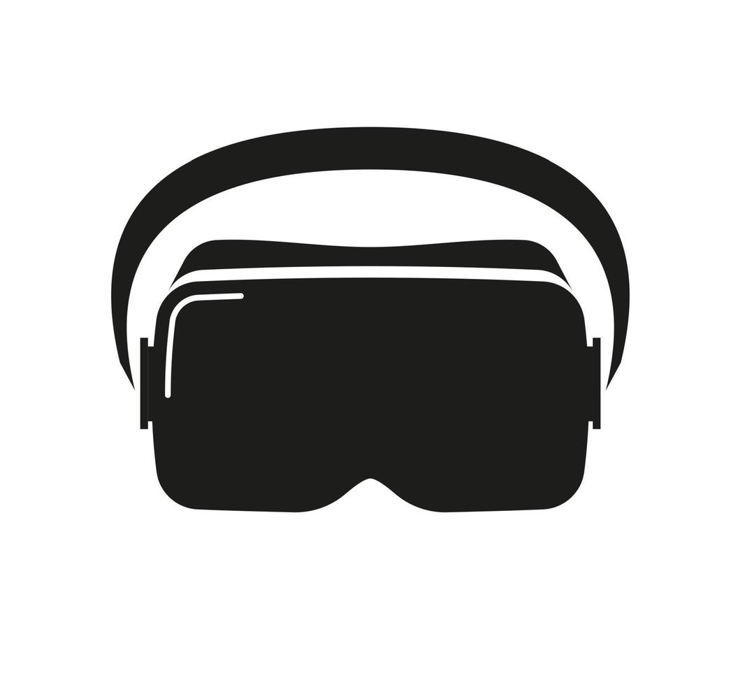 vr gafas vector icono de auriculares de realidad virtual. ilustración de dispositivo de gafas aisladas de casco de realidad virtual