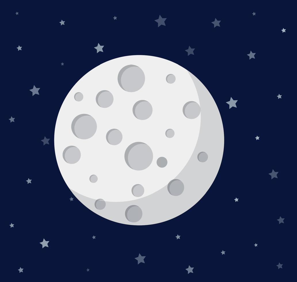 luna llena realista. ilustración vectorial detallada. elementos de esta imagen proporcionados por la nasa vector