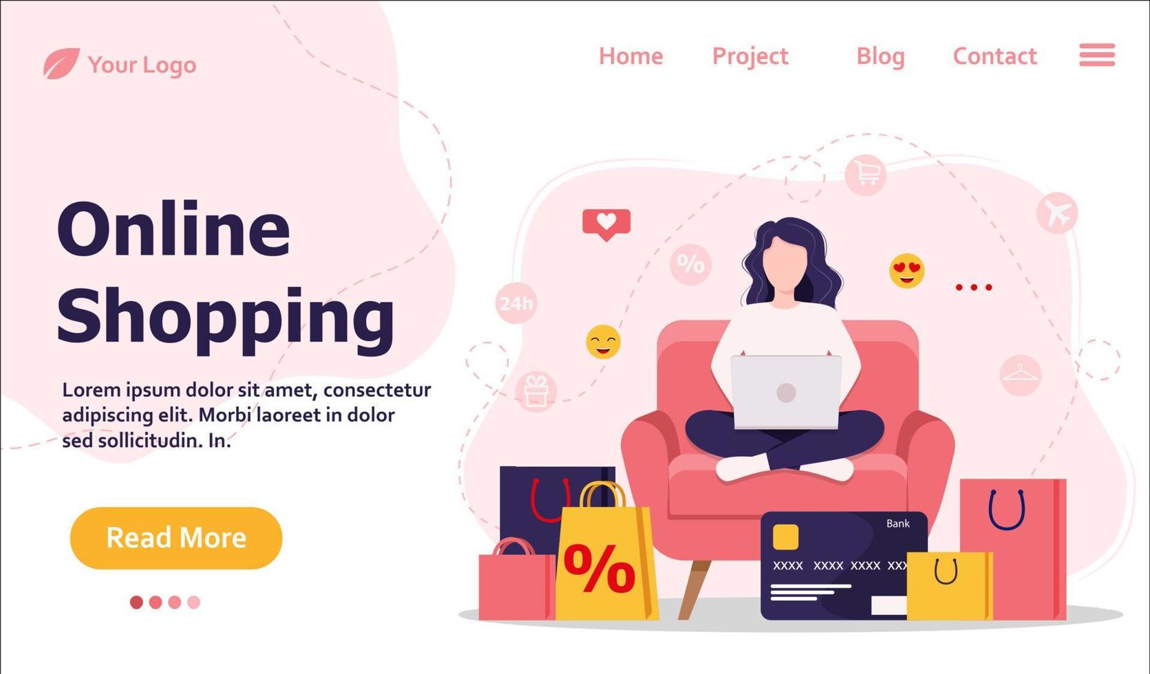 Online shopping concept illustration, perfect for web design, banner, mobile app, landing page vector