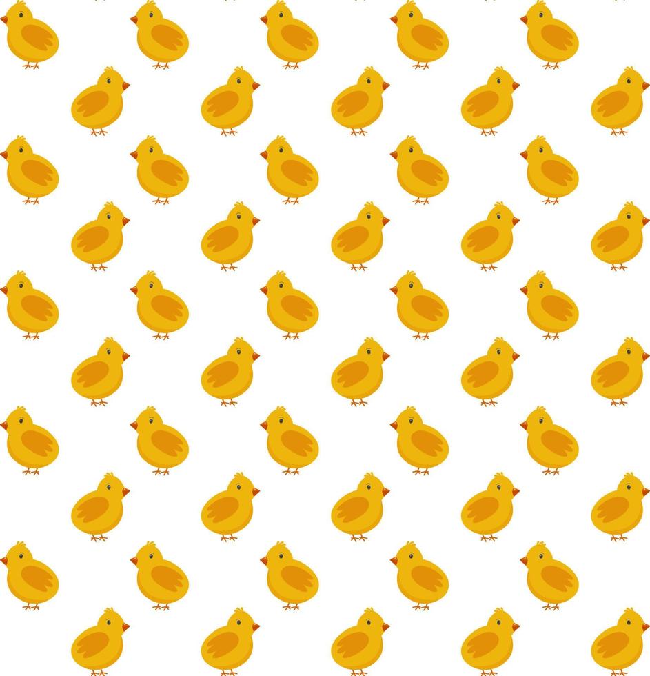 Chickens seamless pattern. Festive vector background for Easter.