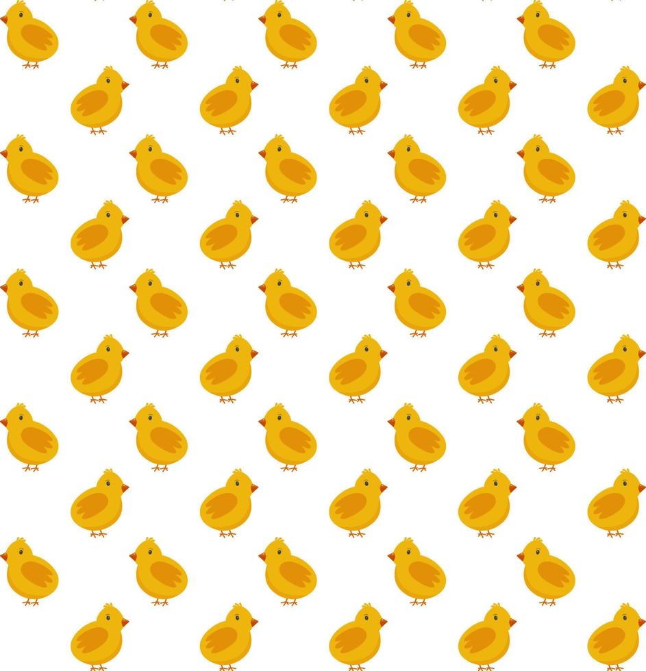 Chickens seamless pattern. Festive vector background for Easter.