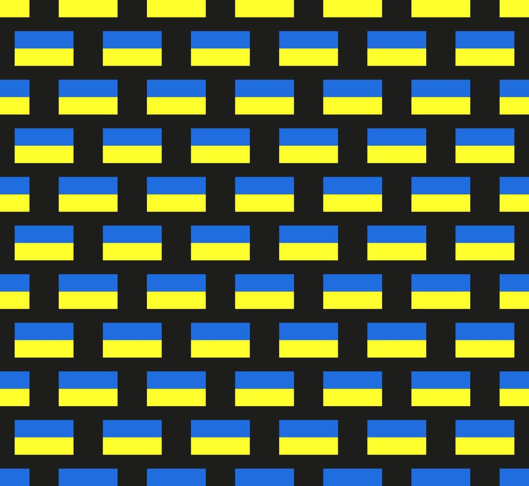 Ukraine seamless vector background. Heart shapes Ukrainian national colors blue yellow. Repeating pattern. Support Ukraine.