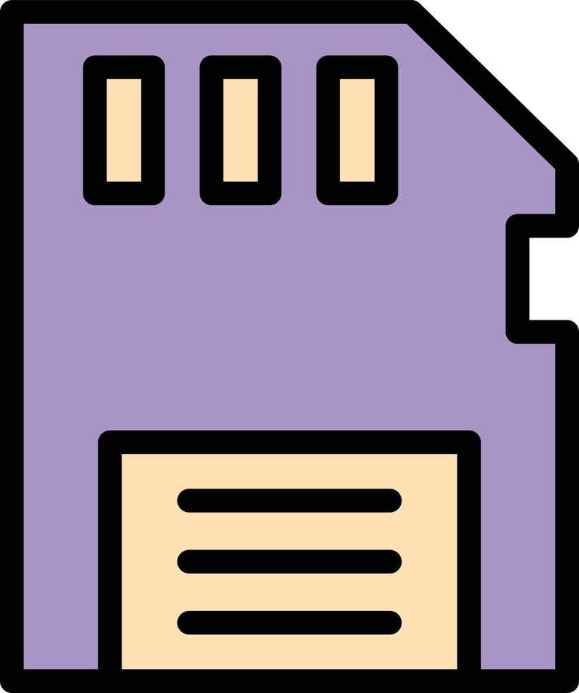 Memory Card Vector Icon Design Illustration