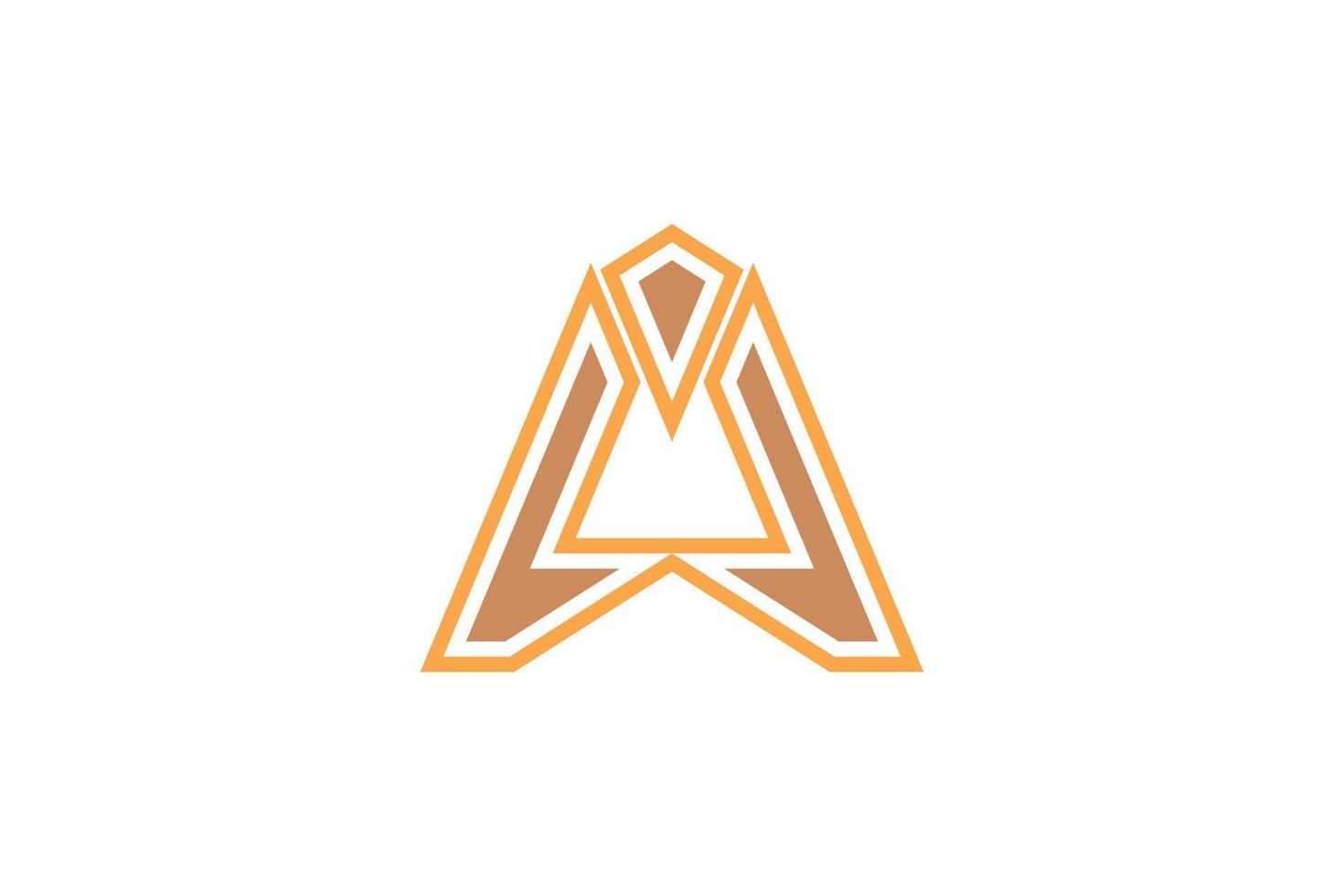 Alphabetical Letter A Logo vector