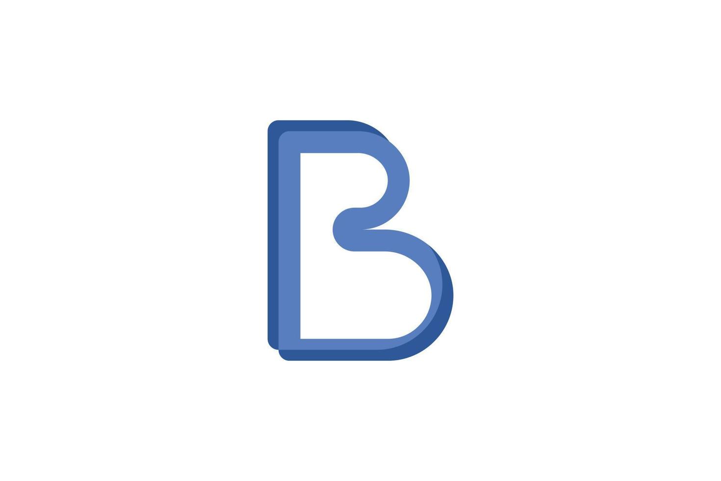 B Letter Initial Logo vector