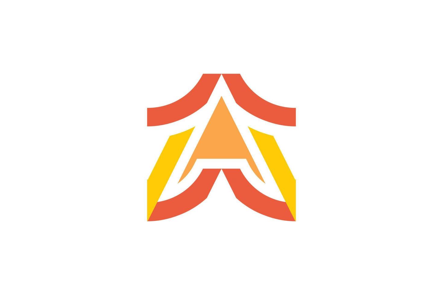 Flat Letter A Logo vector