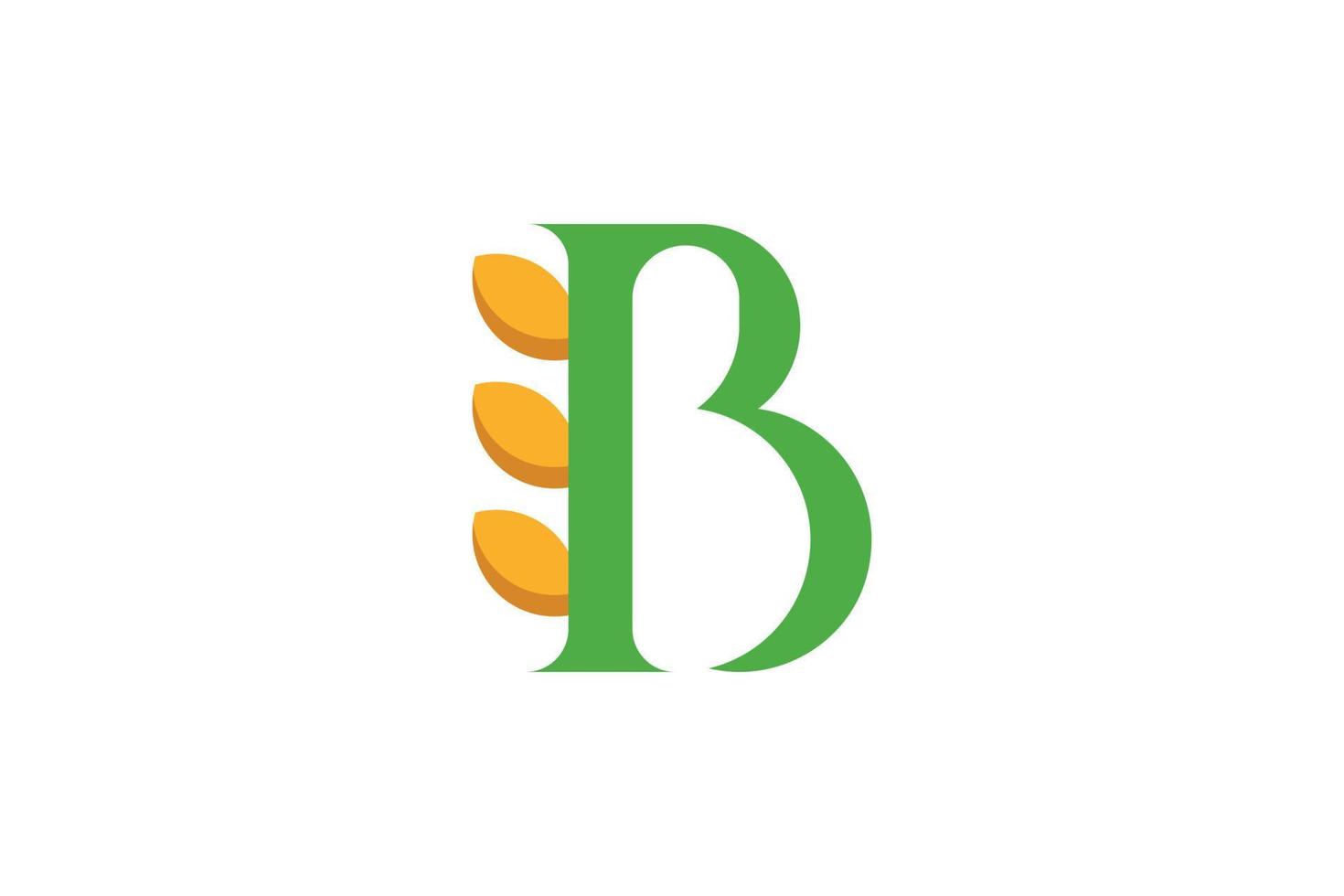 B Letter Initial Logo vector