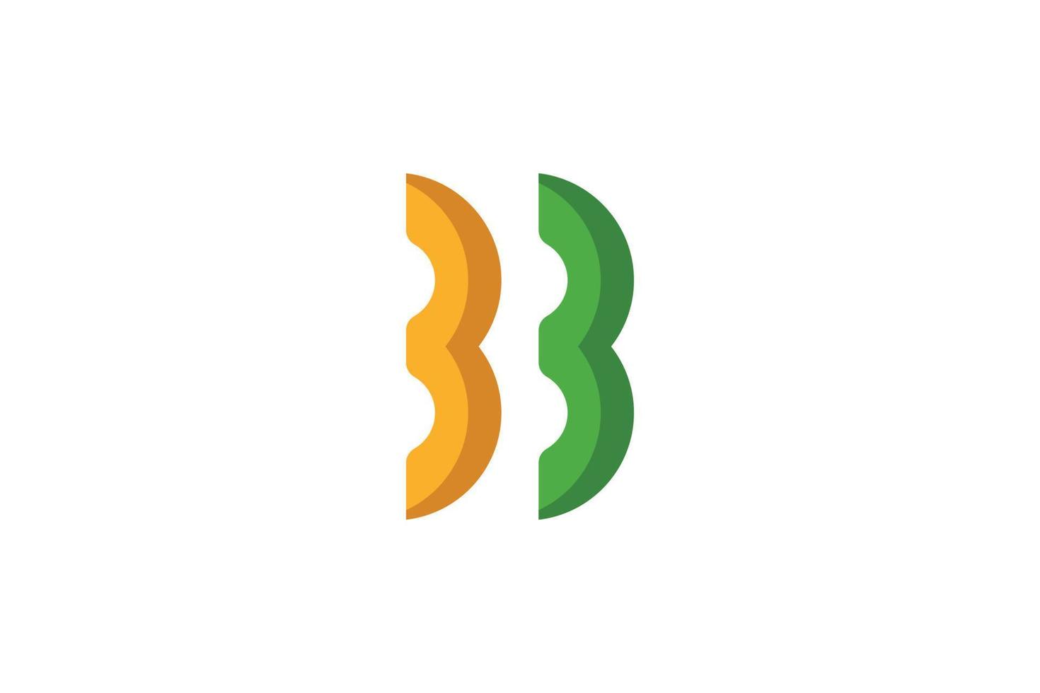 B Letter Initial Logo vector