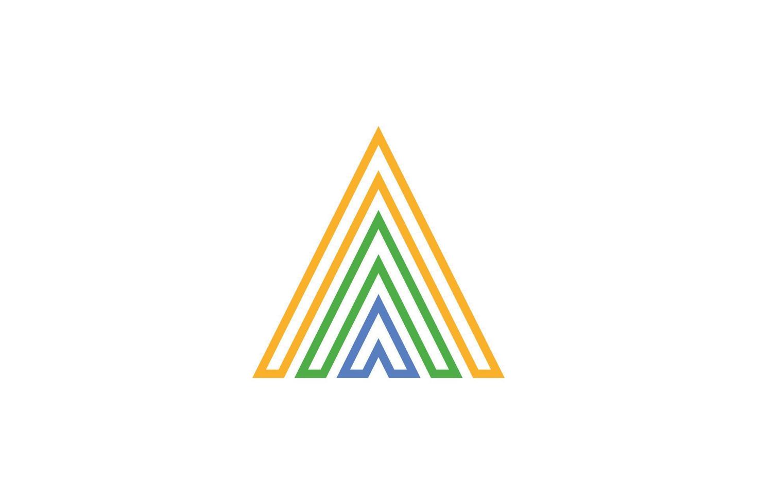 Flat Letter A Logo vector