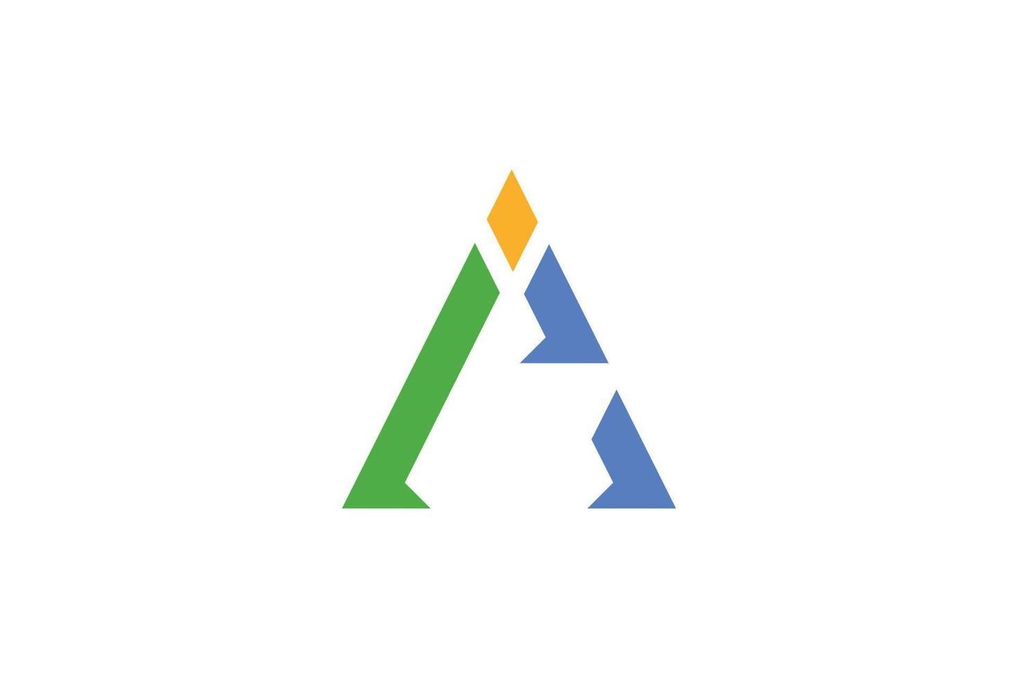 Flat Letter A Logo vector