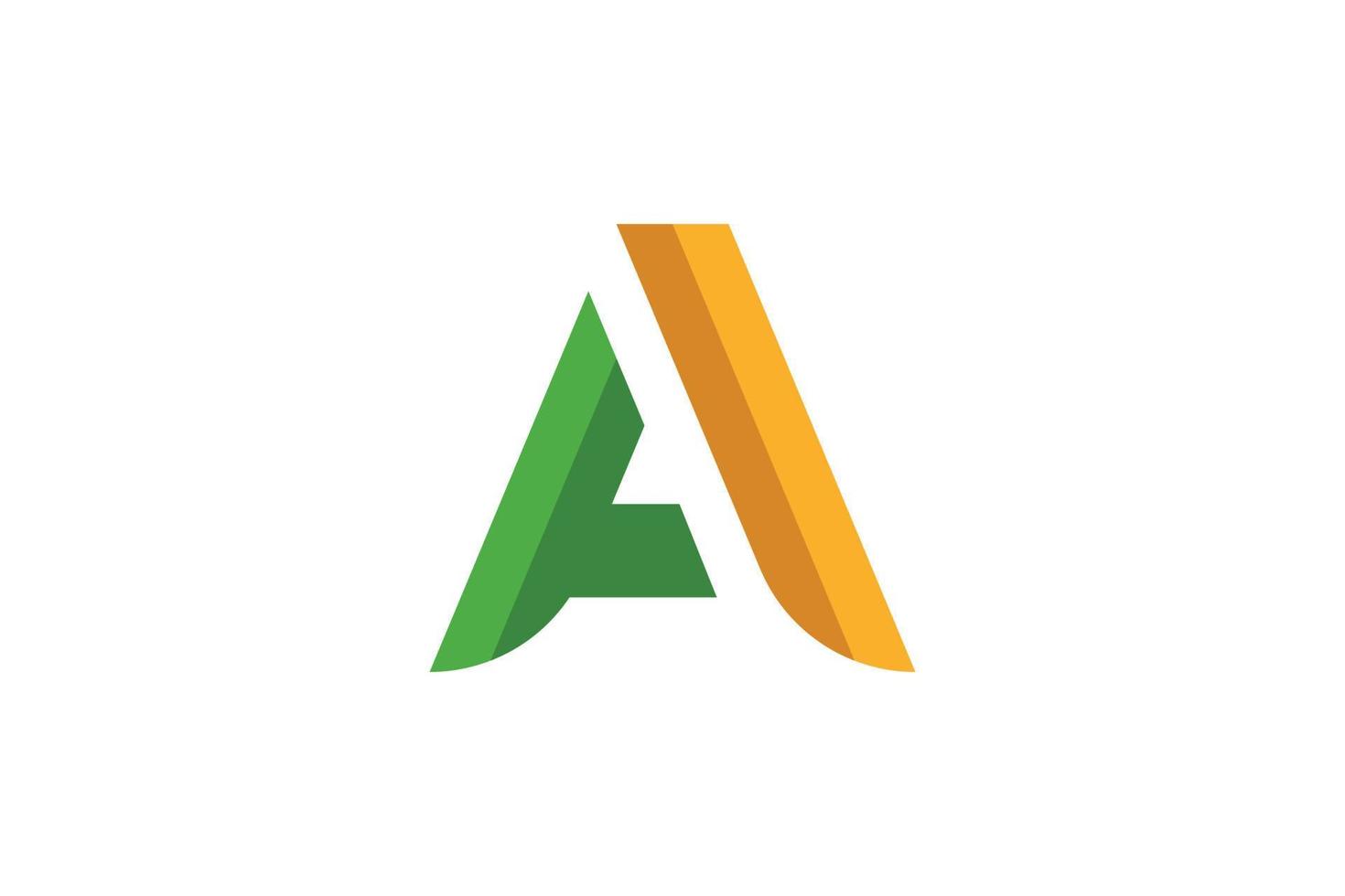 Lettering A Logo Template vector