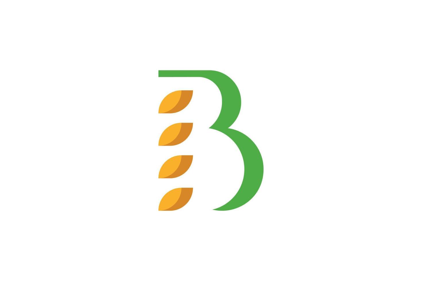 B Letter Initial Logo vector