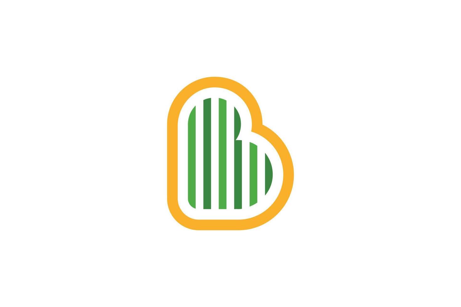 B Letter Initial Logo vector
