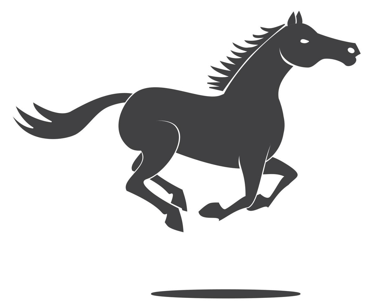 ilustración de pose de actividad de caballo vector
